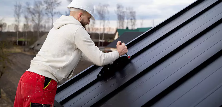 Tin Roof Ridge Cap Installation in Poway